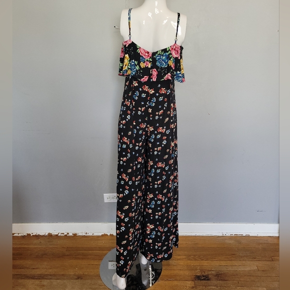 Asos Wide Leg Flounce Floral Jumpsuit, GUC, Size 8 - Picture 4 of 10